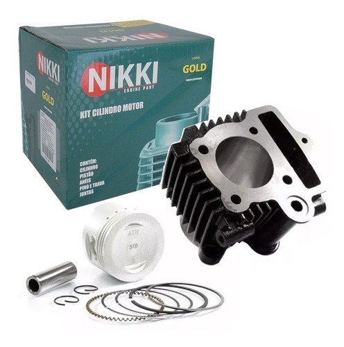 Kit Cilindro Pistão Anéis Shineray De 50cc Para 70cc Nikki