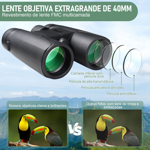Binóculo Profissional 10x42 P/ Aves, Caça E Trilhas