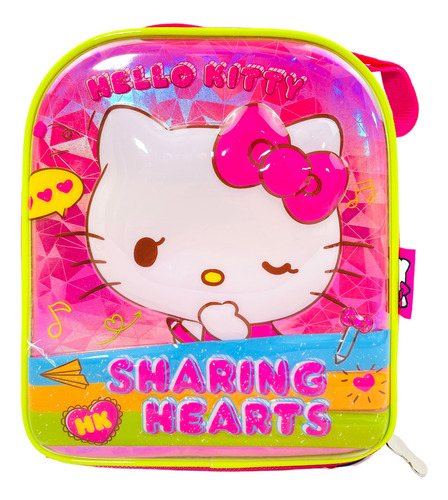 Mochila, Lonchera Y Lapicera Hello Kitty Lentes Primaria Ruz