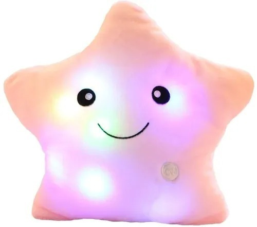 Cojín Estrella Luminosa Peluche  Led Felpa Luces Multicolor