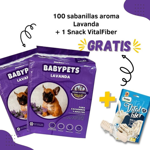 Imagen 1 de 8 de 100 Sabanillas Aroma Lavanda Para Mascotas + Snack Gratis