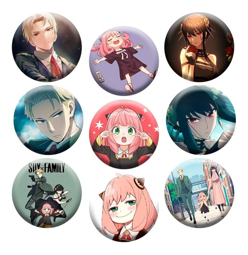 30 Pin Botón Anime Spy X Family Personajes Variedad + Regalo