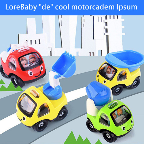. A Kids Toys Children Q Version Car Mini Engineering Car