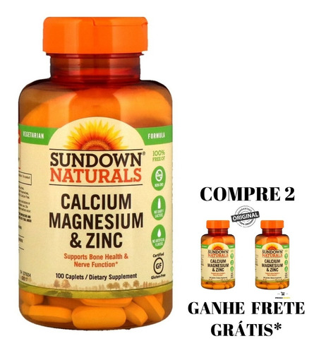 Sundown Naturals, Calcium Magnesium & Zinc, 100 Tablets