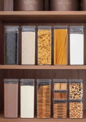 Kit Potes Herméticos Porta Mantimento Paramount Lumini Black