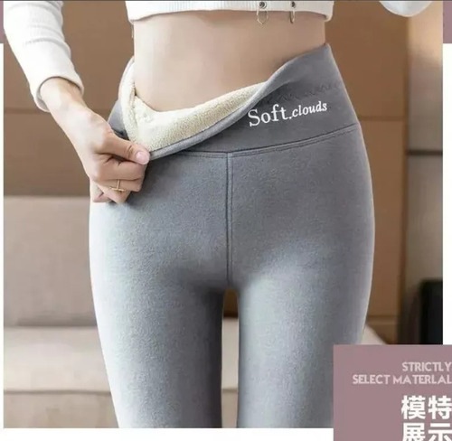 Kit 1 Pantalones De Forro Polar Elástico Térmico Para Mujer