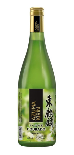 Imagem 1 de 4 de Sake Saque Dourado Azuma Kirin 740ml 15,5% Alcool Kikkoman