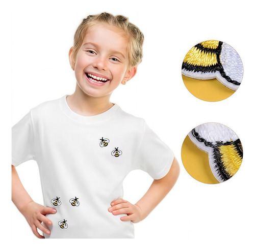 Parches Bordados De Abejas Lindos Para Niños, 60 Unidades