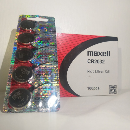 Pilas Cr 2032 Marca Maxell Precio Por 1 Blister De Cinco