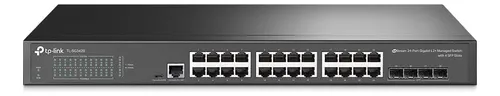 Conmutador Gigabit Tp-link Tl-sg3428 De 24 Puertos Y 4 Ranur