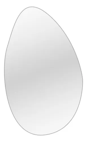 Espelho De Parede Orgânico Marcas Westwing Prata