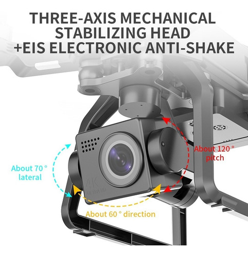 Imagen 3 de 6 de Drone Sjrc F7 Pro 4k Con Gimbal 3 Ejes 3km Alcance Legales