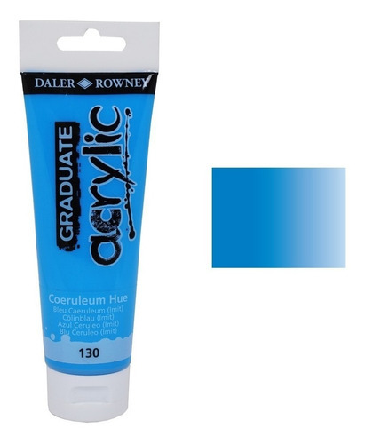 Tinta Acrilica Daler Rowney Graduate 120ml Cor 130 Cerulean Blue