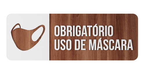 Placa Indicativa Sinalização Uso De Mascara Obrigatório 