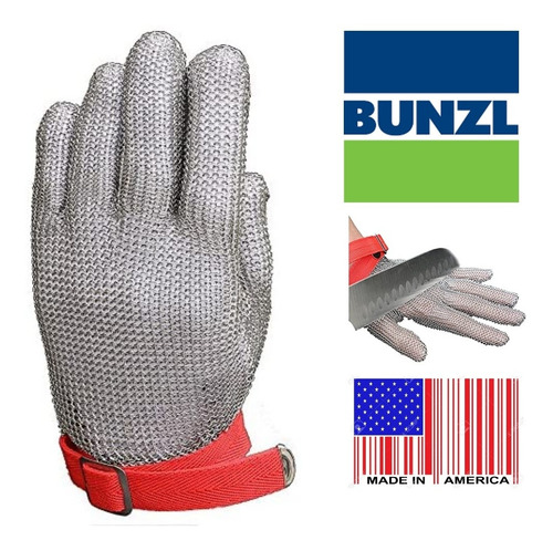 Imagen 1 de 8 de Guantes De Malla Acero Carnicero Premium Americano Original