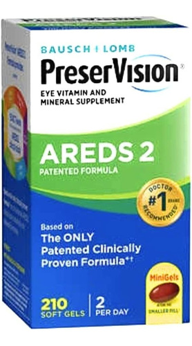 Preservision Areds 2 X 210 Caps Gel Mejora Vista Vision Ojos