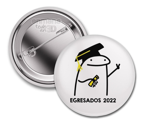 Prendedor Flork Egresados 2022 Con Nombre Personalizado X10