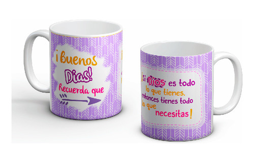 Taza Plastica Personalizada Frases Cristianas Religion  #34