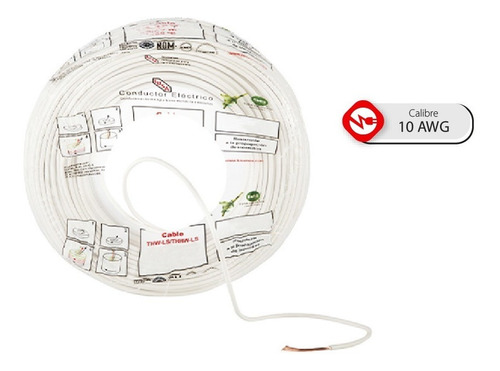 Imagen 1 de 7 de Bolsa 50 Mts Cable Iusa Rojo Thw Cal 10 Awg 100%cobre