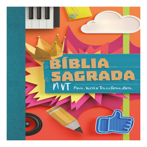 Biblia Sagrada Nvt Colagem(verde Claro)ln