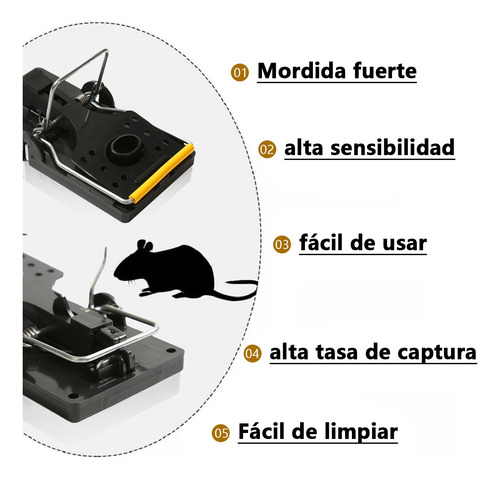 Trampa Para Ratones 12 Piezas Reutilizables