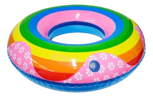 2 Flotadores Salvavidas Para Alberca 70 Cm Caramelo Arcoiris