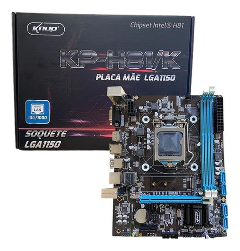 Placa Mae Lga1155 Kp-h61 Ddr3 Core I3/i5/i7 Knup Ce