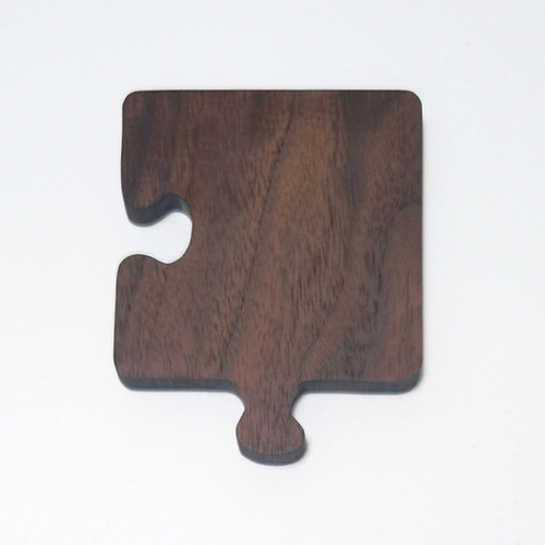 Walnut Dark Wood Coaster Puzzle Splicing Heat Insulation Pla