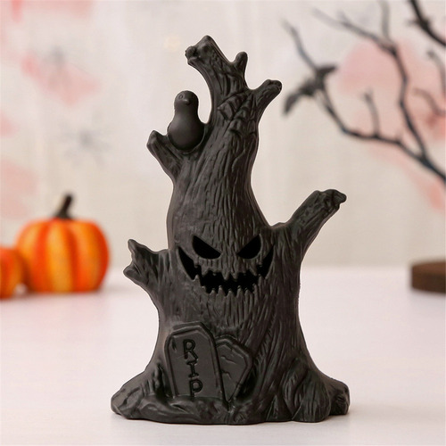 4pcs Halloween Ghost Tree Led Glow Ghost Lights Horrific Atm