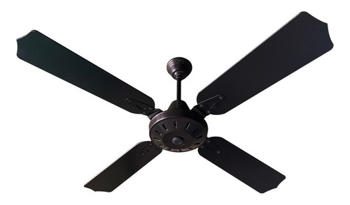 Imagen 2 de 2 de Ventilador De Techo Superelectric Laca Negro