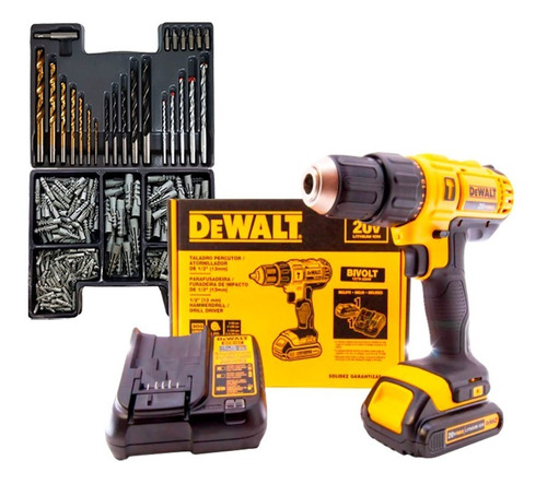 Furadeira Parafusadeira Imp 20v Dcd776 Lc1  Dewalt + Kit 300