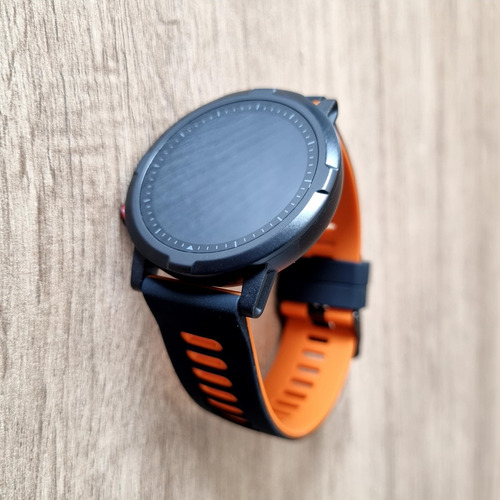 Correa Sport Doble Color Para Haylou Solar Ultra, Neo, Lite Negro/naranja Claro