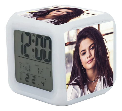 Reloj Despertador Selena Gomez Con Luz Led