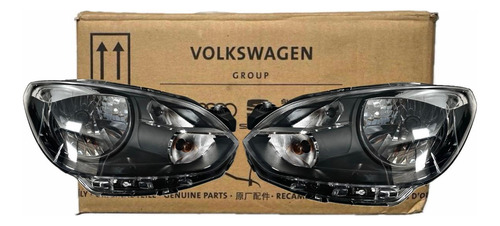 Par Farol Mascara Negra Vw Up! Dianteiro Original 14 2017