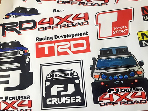 Calcomanias, Stickers, Toyota Fj Cruiser, Trd4x4, Road