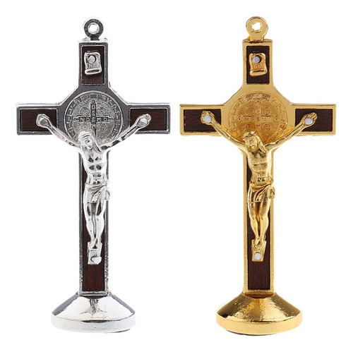 2 Piezas De Aleación De Crucifijo De Jesucristo Cruz