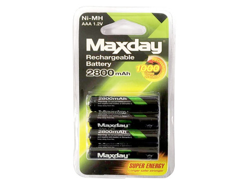 Pilas Maxday Pack X4 Aaa Recargable 2800mha