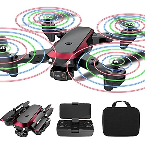 Drone Tizzytoy preto com câmera com câmera red-big