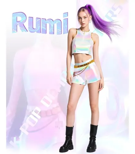 ZZ DISFRAZZES Disfraz De Rumi Cazadora K-Pop Para Mujer, Incluye Chaqueta, Top Y Pantalón, Perfecto Para Halloween, Carnaval, Fiestas Y Despedidas De Soltero