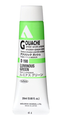 Llanos Acryla Guache Verde Luminoso (c) 0.7 fl Oz