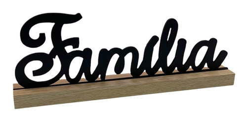 Imagem 2 de 10 de Enfeite De Mesa Palavra Família Decorativa Letreiro Estante