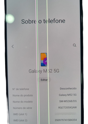 Galaxy Samsun M52 5g 128gb 6gb Ram Por Favoa Leia Descrição (Usado)