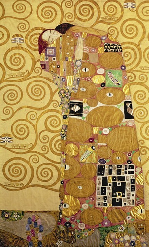 Lienzo Tela Gustav Klimt Cumplimiento  70x116cm