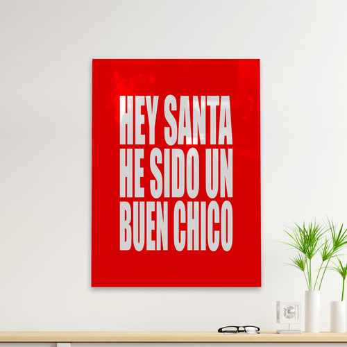 Cuadro Deco Hey Santa He Sido Bueno (d1110 Boleto.store)
