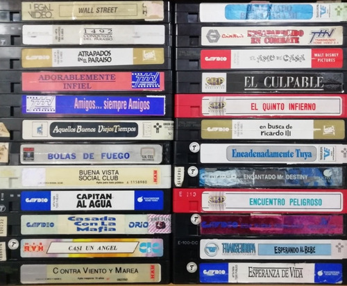 Películas Vhs Sin Carátula Sólo Cassettes - Todo Original
