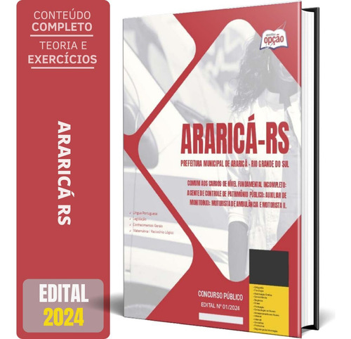 Apostila Prefeitura Araricá Rs 2024 Comum Aos Cargos Nível