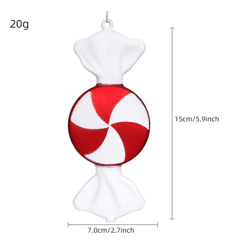 Colgante Para Decoración Navideña, De Pvc, Muletas Y Caramel
