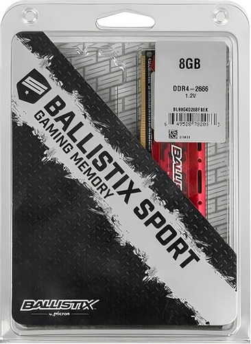 Memória Ram 8gb Ddr4 Cl16 Ballistix Sport Lt Gamer Vermelha (Usado)