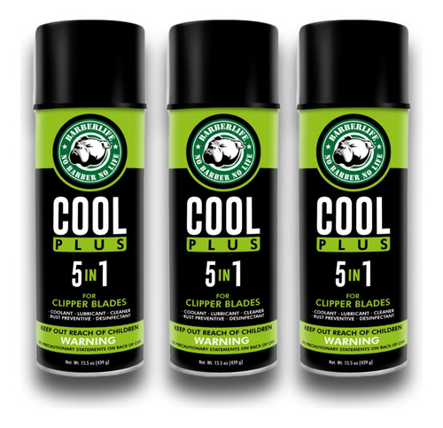 3 Spray Enfriador 5en1 Desinfectante Cuchillas, Tijeras, Etc