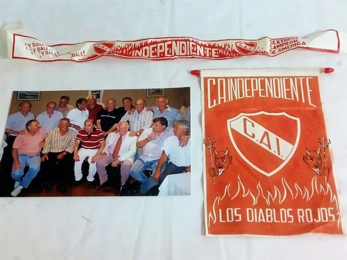 Banderin Antiguo Club Independiente Años70 Mas Vincha Y Foto
